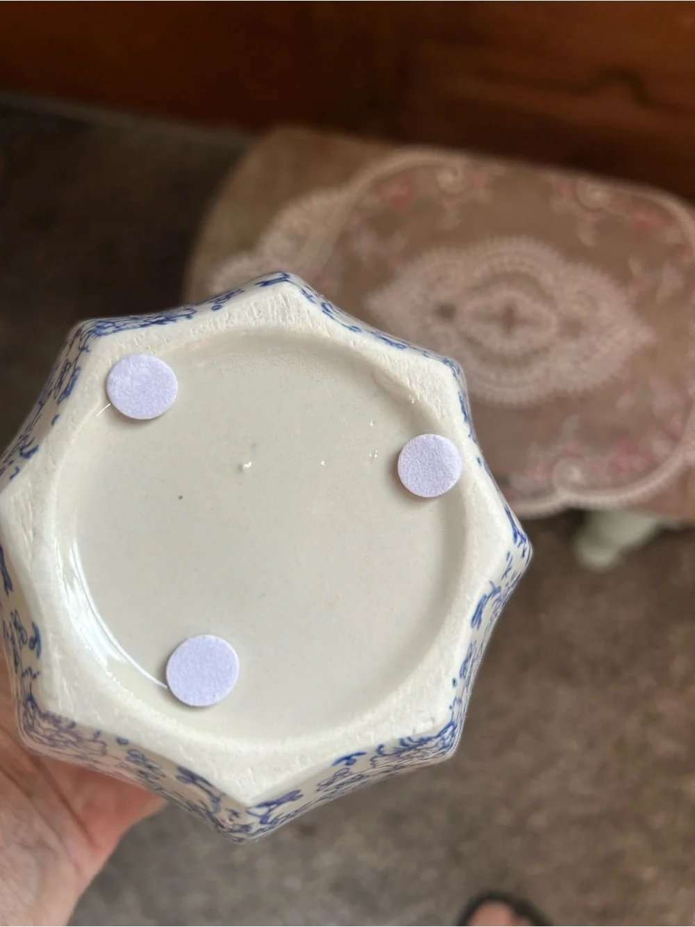 Blue and White Floral Ceramic Vase - Classic Home Accents